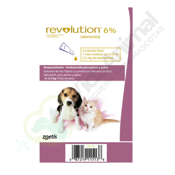 Revolution 6 perros y gatos hasta 2.5 kg