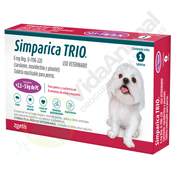 Simparica trio 2.5 a 5 kg